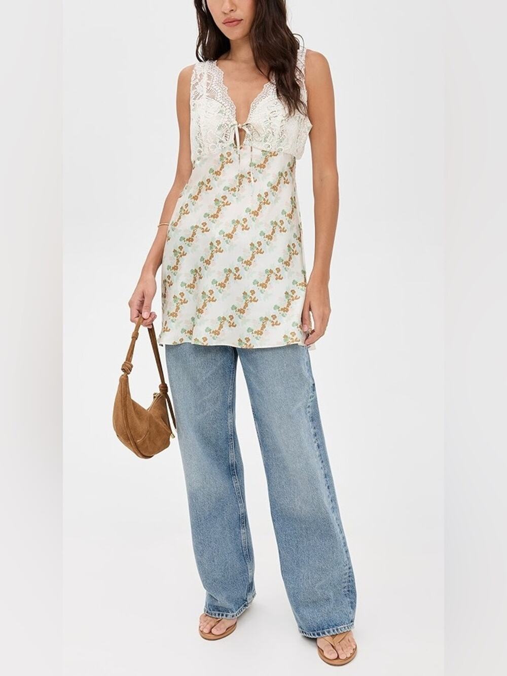 FREE PEOPLE Countryside Floral Lace Slip Dress